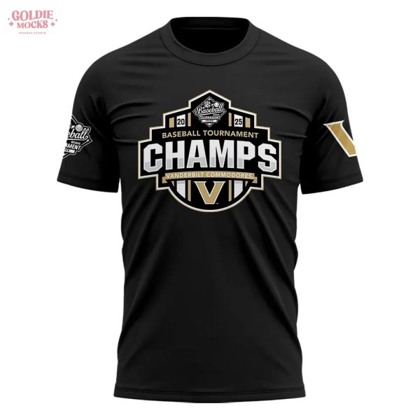 Vanderbilt Commodores 2025 SEC Champions 3D T-Shirt
