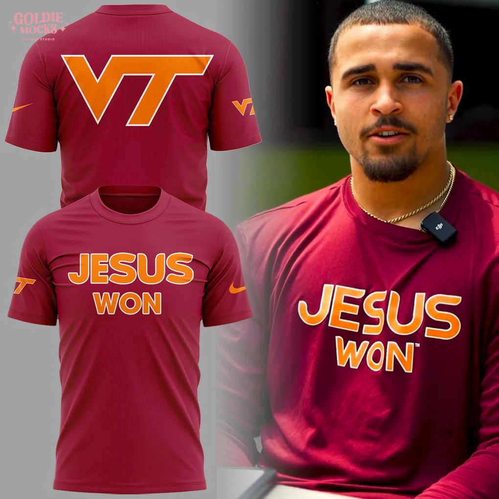 Virginia Tech JESUS WON 2025 For Fans T-Shirt Virginia Tech JESUS WON 2025 For Fans T-Shirt