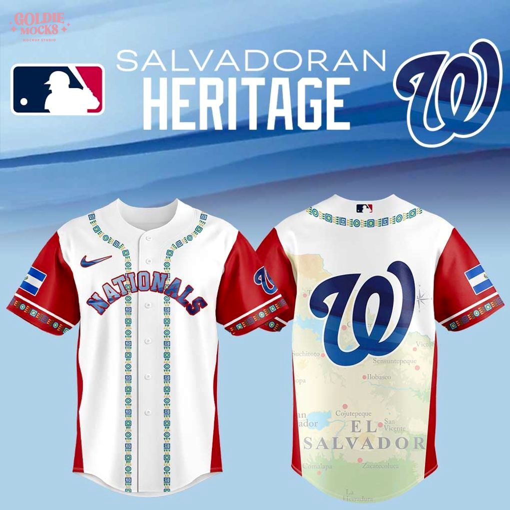 Washington Nationals Salvadoran Heritage Night 2025 Special Jersey Washington Nationals Salvadoran Heritage Night 2025 Special Jersey