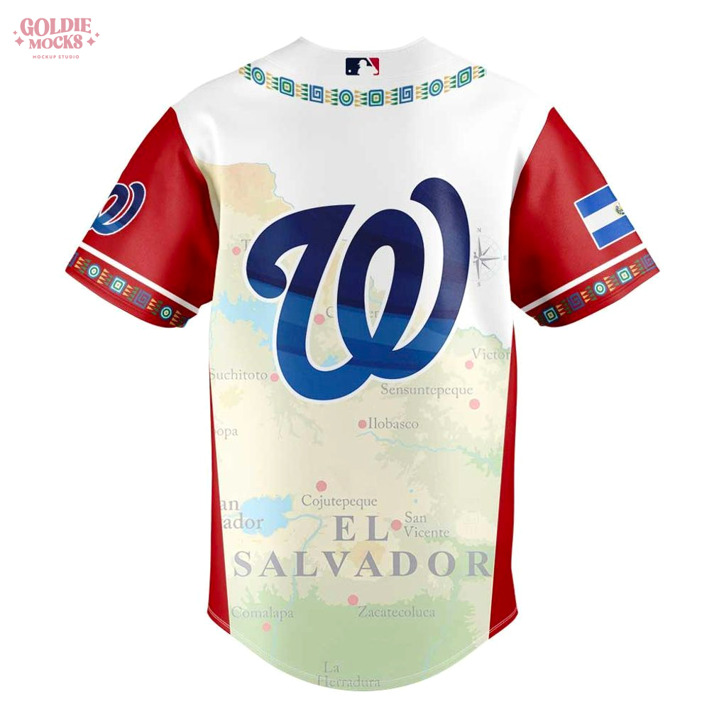 Washington Nationals Salvadoran Heritage Night 2025 Special Jersey Washington Nationals Salvadoran Heritage Night 2025 Special Jersey