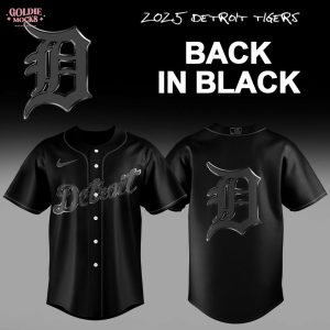 2025 Detroit Tigers Back In Black Jersey