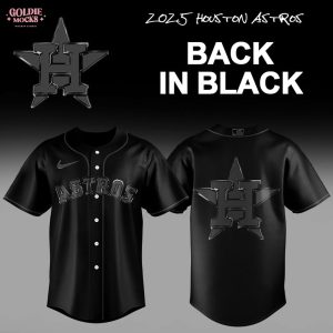 2025 Houston Astros Back In Black Jersey
