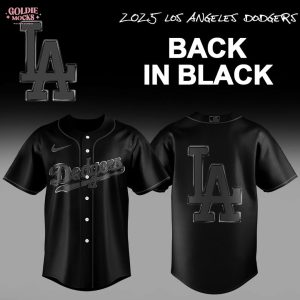 2025 Los Angeles Dodgers Back In Black Jersey