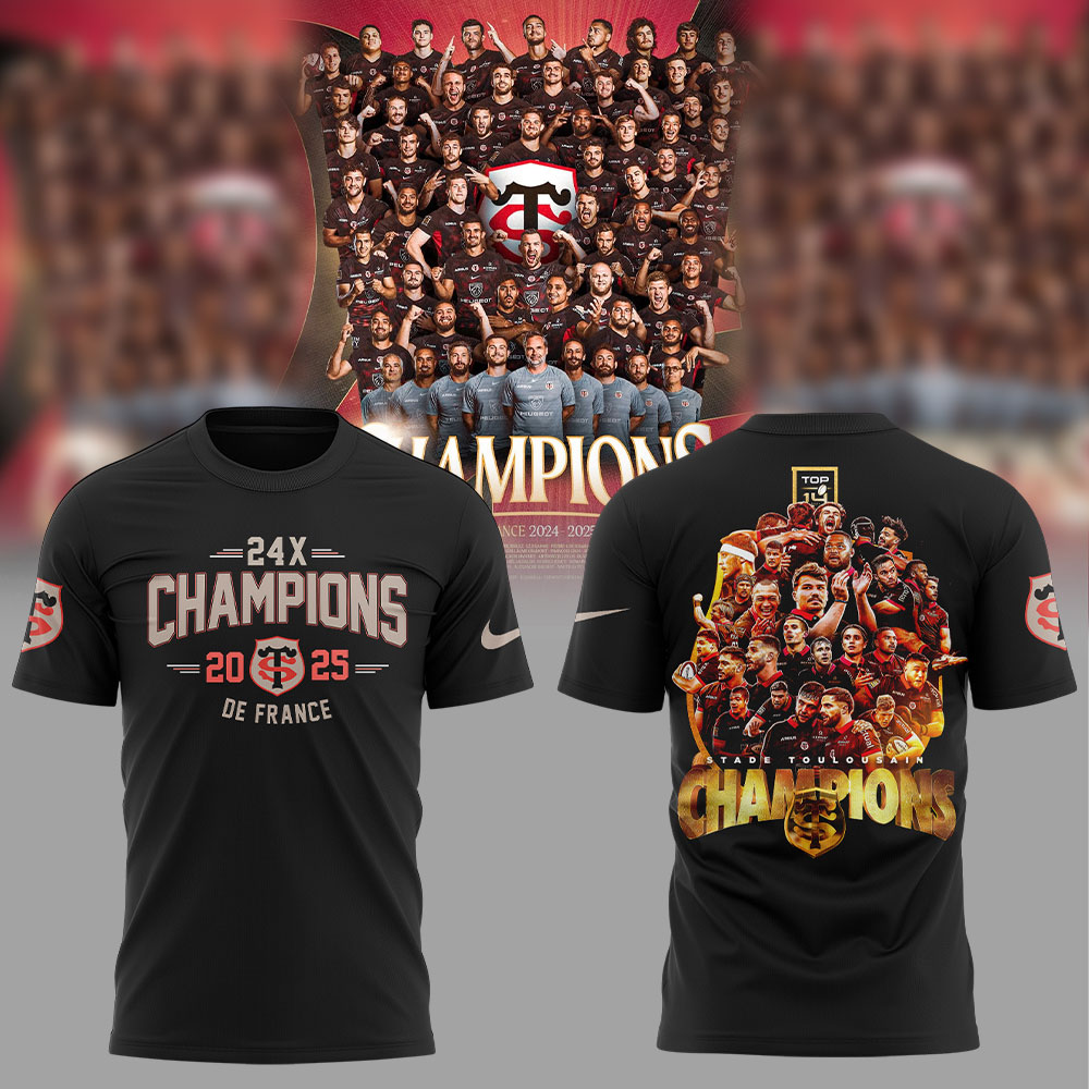 Édition limitée Stade Toulousain Rugby 24X Champions T-Shirt Édition limitée Stade Toulousain Rugby 24X Champions T-Shirt