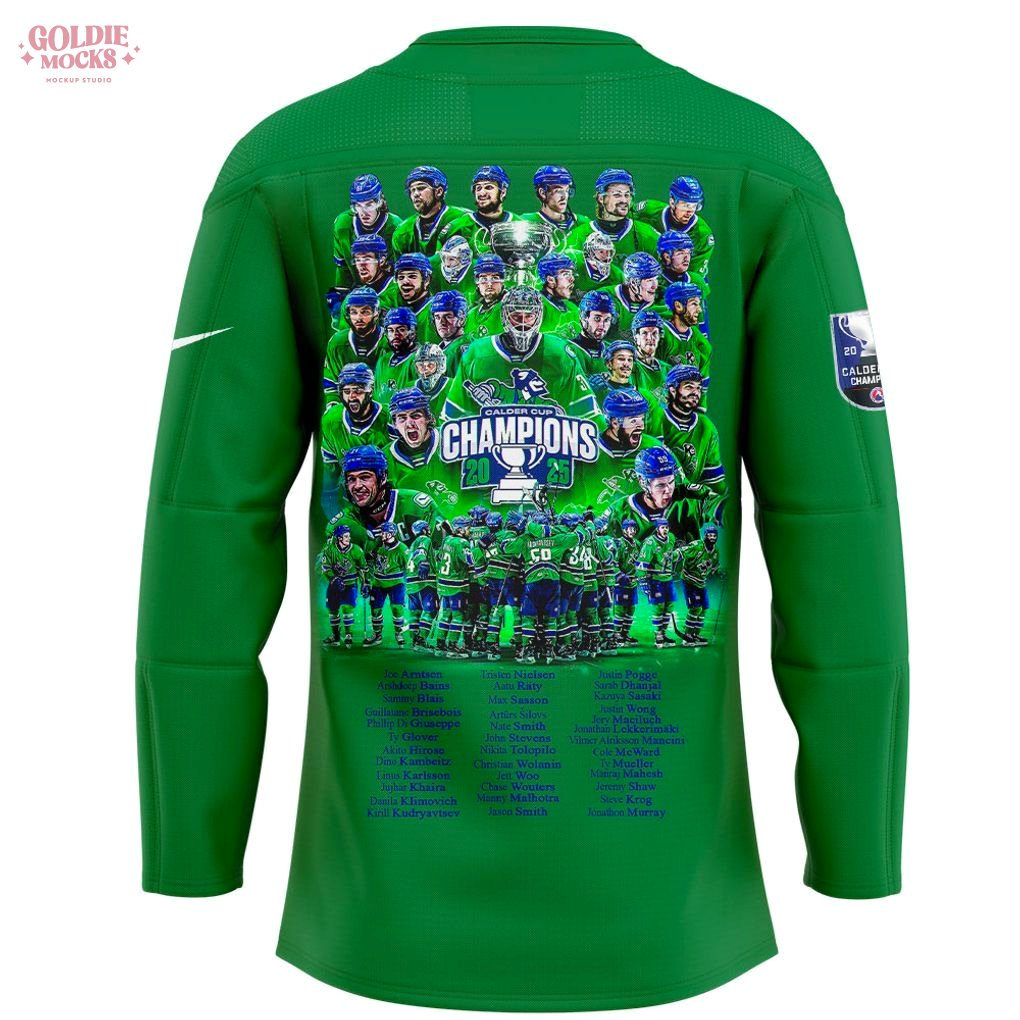 Abbotsford Canucks 2025 Calder Cup Champions Hockey Jersey Abbotsford Canucks 2025 Calder Cup Champions Hockey Jersey