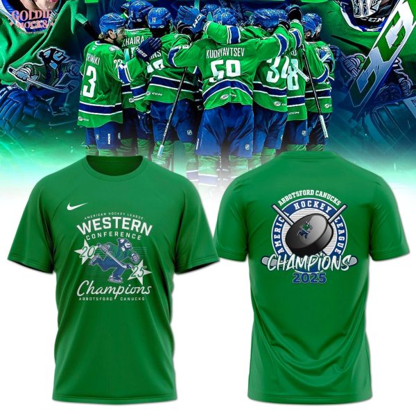 Abbotsford Canucks 2025 Western Conference Champions For Fans Hoodie