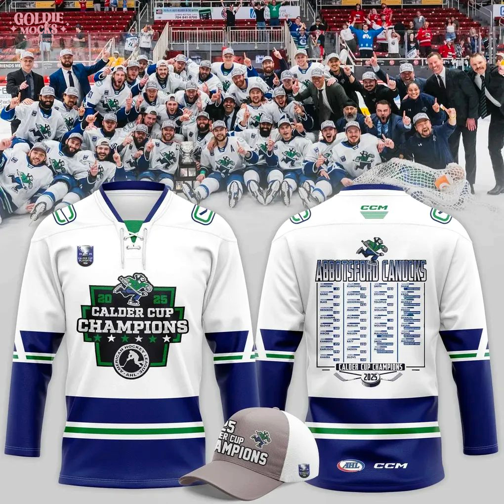 Abbotsford Canucks CALDER CUP CHAMPIONS 2025 Hockey Jersey Abbotsford Canucks CALDER CUP CHAMPIONS 2025 Hockey Jersey