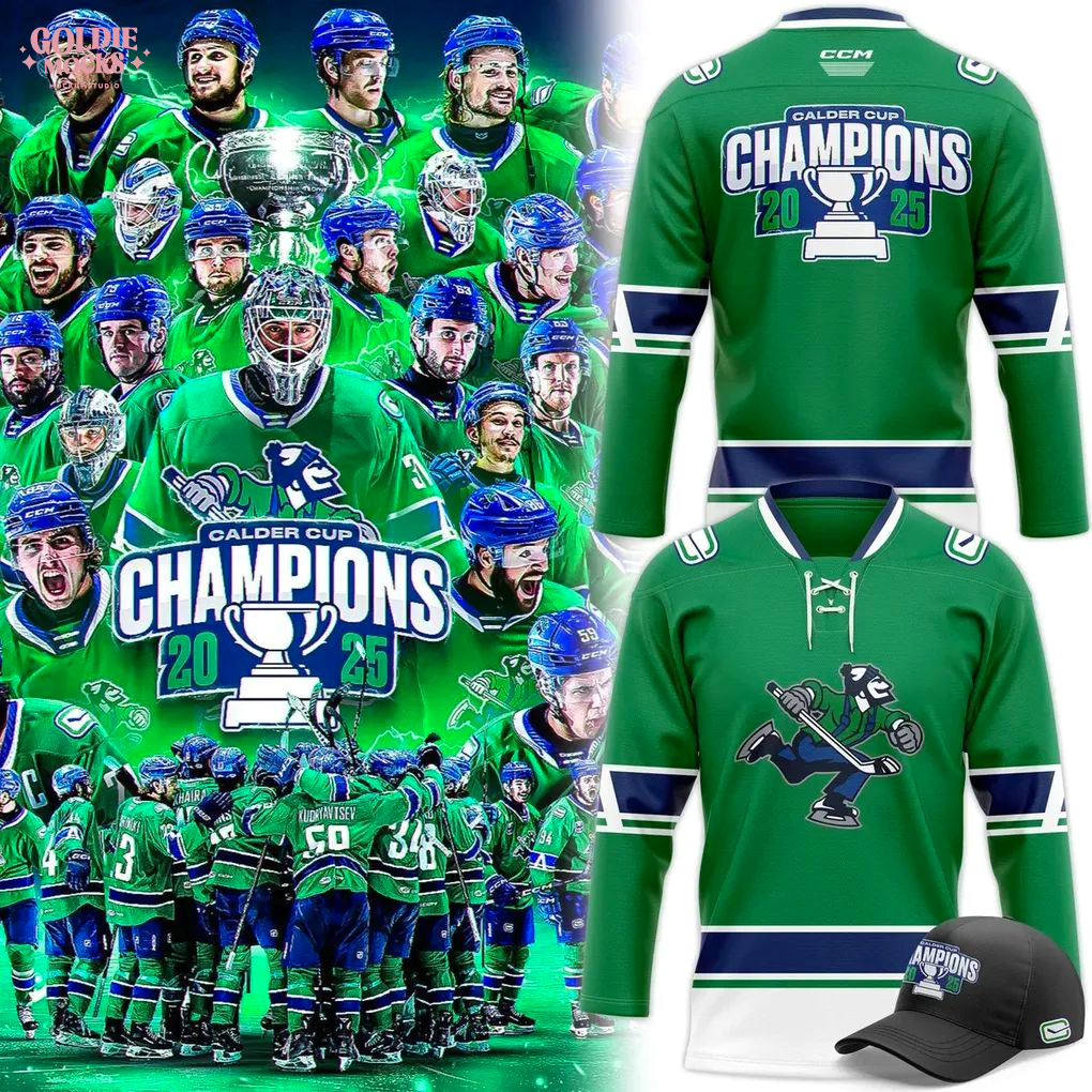 Abbotsford Canucks x Calder Cup Champions Hockey Jersey 2025 Abbotsford Canucks x Calder Cup Champions Hockey Jersey 2025