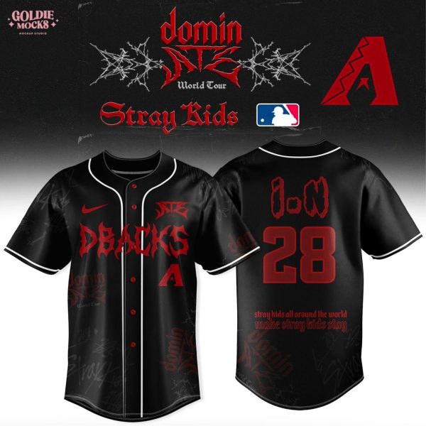 Arizona Diamondbacks x Stray Kids Dominate World Tour 2025 All Team Jersey