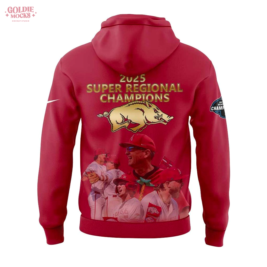 Arkansas Razorbacks 2025 Super Regional Champions Special Hoodie Arkansas Razorbacks 2025 Super Regional Champions Special Hoodie