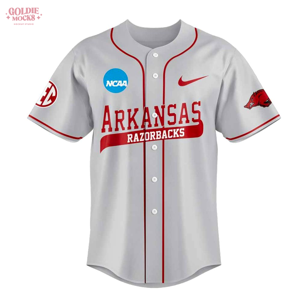 Arkansas Razorbacks 2025 Super Regional Champs Omahogs Jersey Arkansas Razorbacks 2025 Super Regional Champs Omahogs Jersey