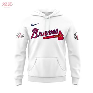 Atlanta Braves x Stray Kids Domin ATE Tour 2025 White Hoodie