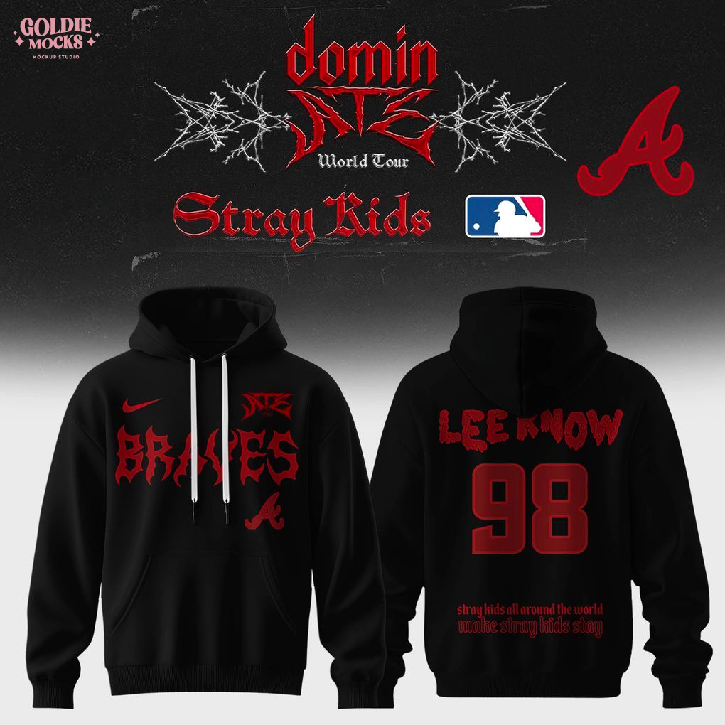 Atlanta Braves x Stray Kids Dominate World Tour 2025 All Team Hoodie Atlanta Braves x Stray Kids Dominate World Tour 2025 All Team Hoodie