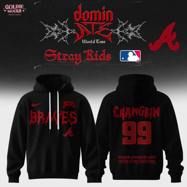 Atlanta Braves x Stray Kids Dominate World Tour 2025 All Team Hoodie