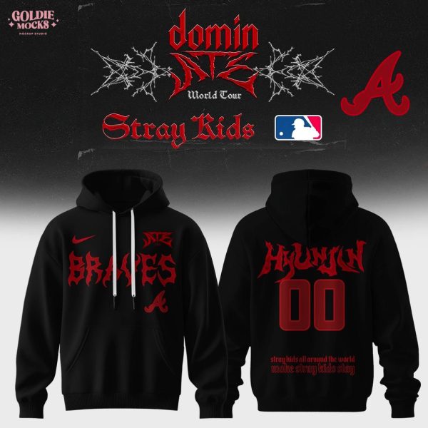 Atlanta Braves x Stray Kids Dominate World Tour 2025 All Team Hoodie