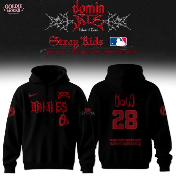 Baltimore Orioles x Stray Kids Dominate World Tour 2025 All Team Hoodie