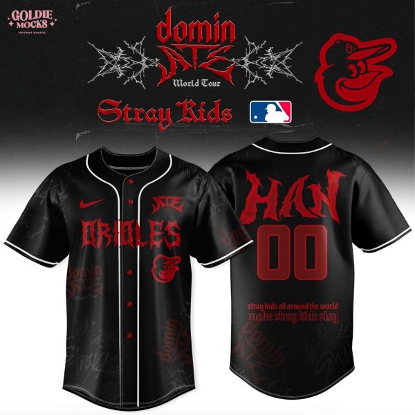 Baltimore Orioles x Stray Kids Dominate World Tour 2025 All Team Jersey