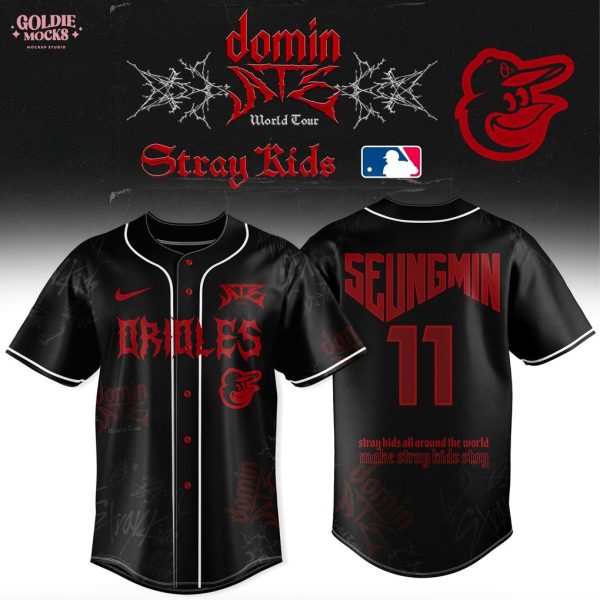 Baltimore Orioles x Stray Kids Dominate World Tour 2025 All Team Jersey