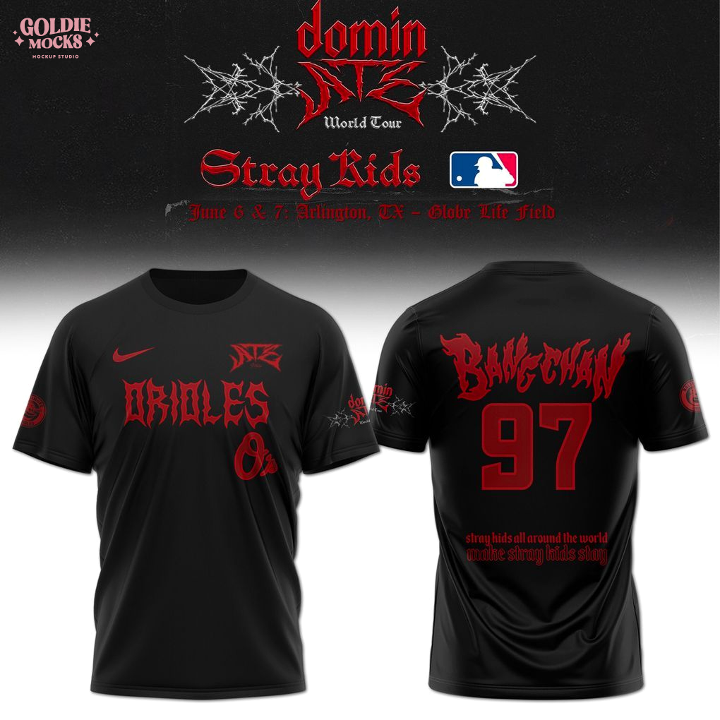 Baltimore Orioles x Stray Kids Dominate World Tour 2025 All Team T-Shirt Baltimore Orioles x Stray Kids Dominate World Tour 2025 All Team T-Shirt