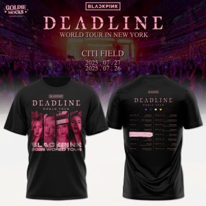Black Pink DeadLine New York World Tour 2025 T-Shirt