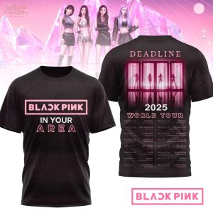 Black Pink In Your Area Deadline 2025 World Tour T-Shirt