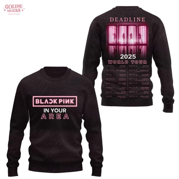 Black Pink In Your Area Deadline 2025 World Tour T-Shirt