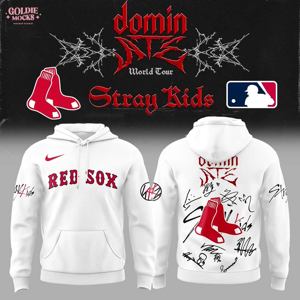Boston Red Sox x ATE Show Signature All Team 2025 White Hoodie Boston Red Sox x ATE Show Signature All Team 2025 White Hoodie