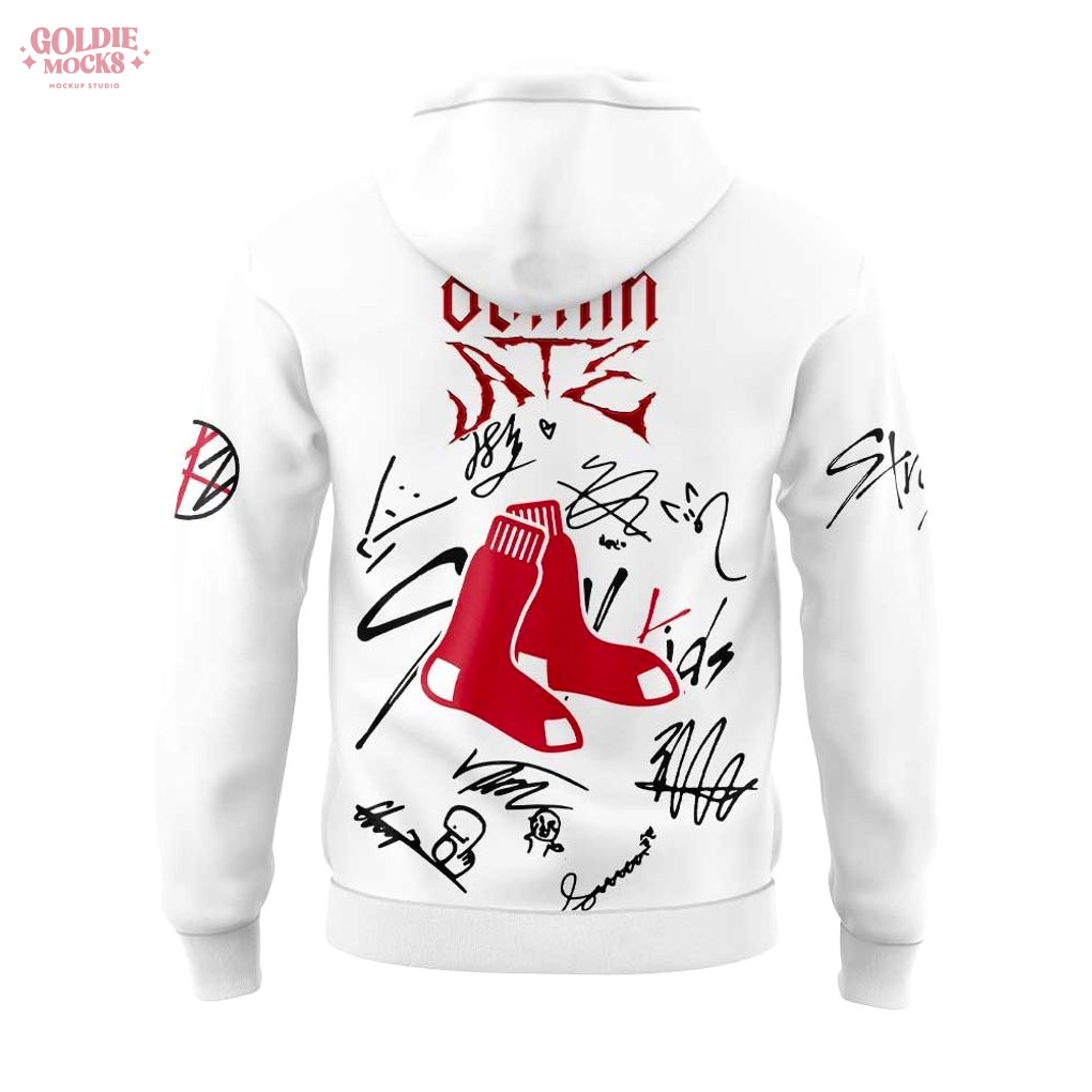 Boston Red Sox x ATE Show Signature All Team 2025 White Hoodie Boston Red Sox x ATE Show Signature All Team 2025 White Hoodie