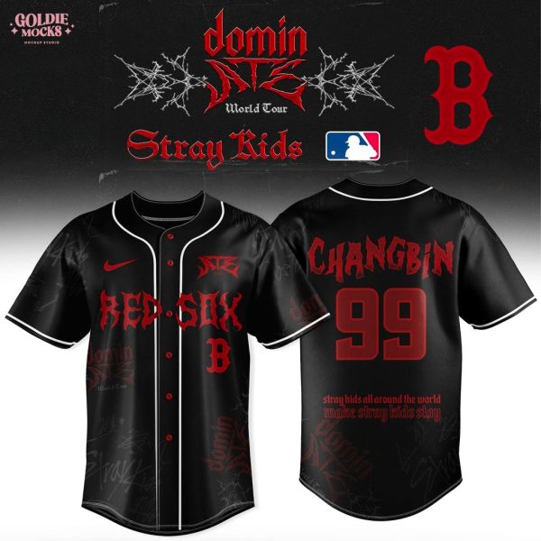 Boston Red Sox x Stray Kids Dominate World Tour 2025 All Team Jersey