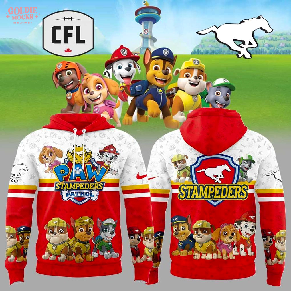 Calgary Stampeders Paw Patrol Hoodie Calgary Stampeders Paw Patrol Hoodie