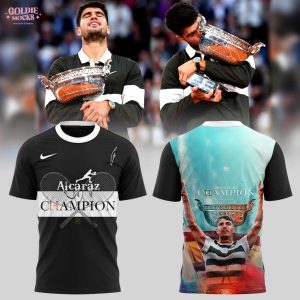 Carlos Alcaraz Garfia 2025 Roland Garros Champions Special Shirt