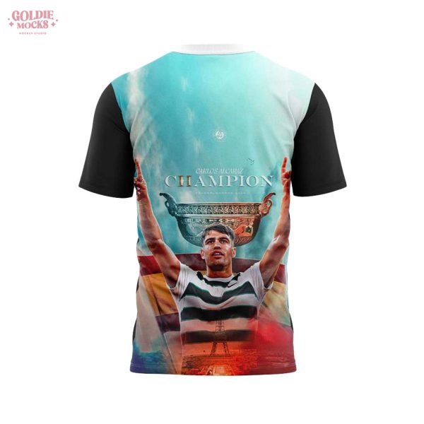 Carlos Alcaraz Garfia 2025 Roland Garros Champions Special Shirt