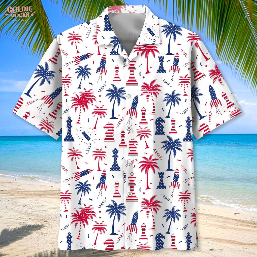 Chess Independence Day 2025 Hawaiian Shirt Chess Independence Day 2025 Hawaiian Shirt