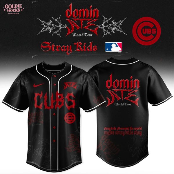 Chicago Cubs x Stray Kids Dominate World Tour 2025 All Team Jersey