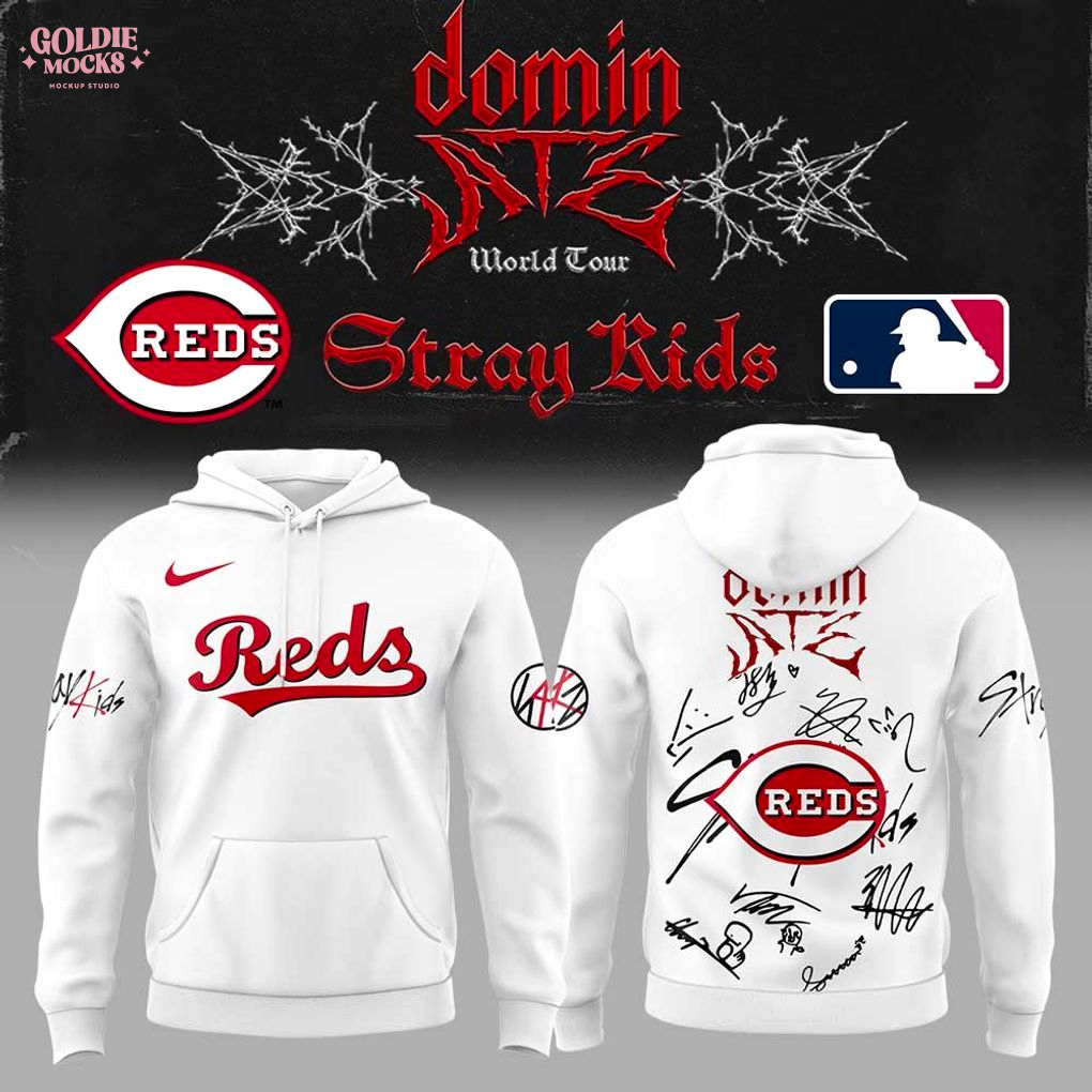 Cincinnati Reds x ATE Show Signature All Team 2025 White Hoodie Cincinnati Reds x ATE Show Signature All Team 2025 White Hoodie