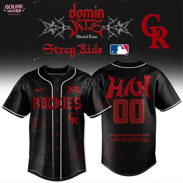 Colorado Rockies x Stray Kids Dominate World Tour 2025 All Team Jersey