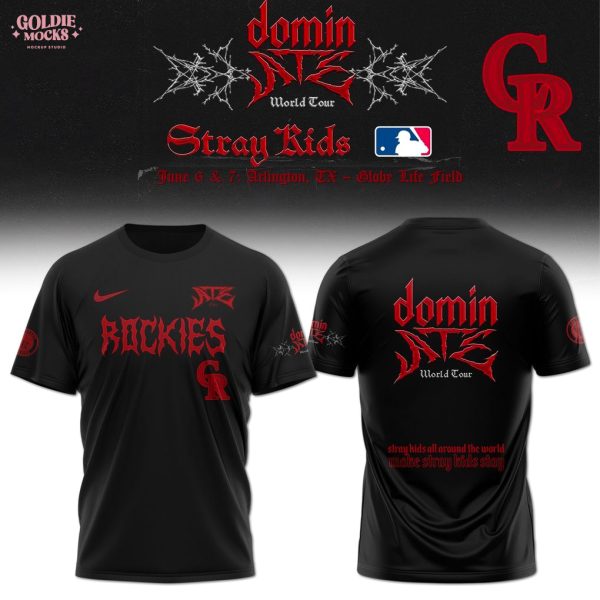Colorado Rockies x Stray Kids Dominate World Tour 2025 All Team T-Shirt