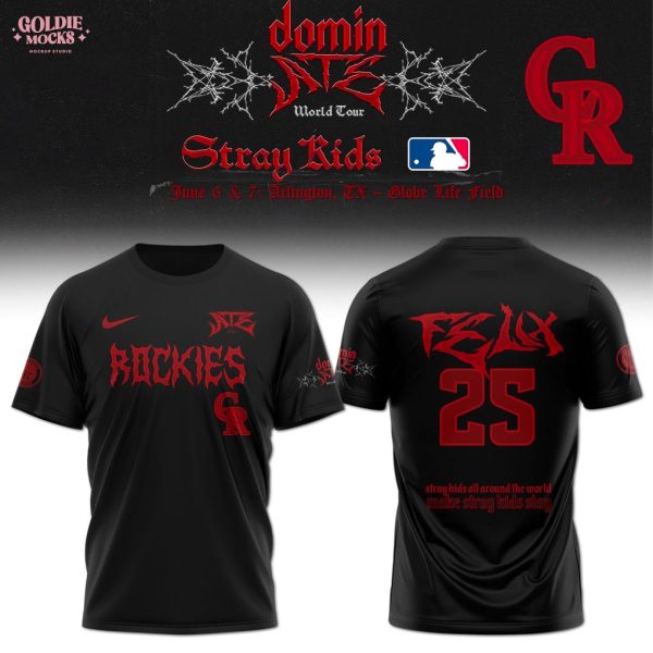 Colorado Rockies x Stray Kids Dominate World Tour 2025 All Team T-Shirt