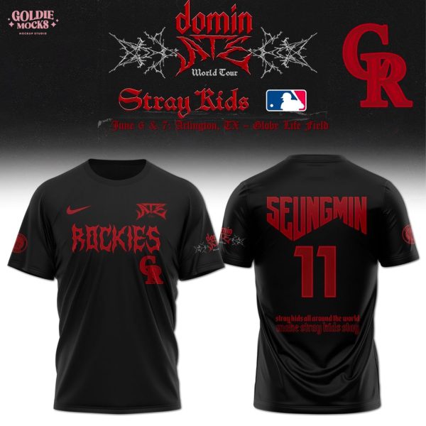 Colorado Rockies x Stray Kids Dominate World Tour 2025 All Team T-Shirt