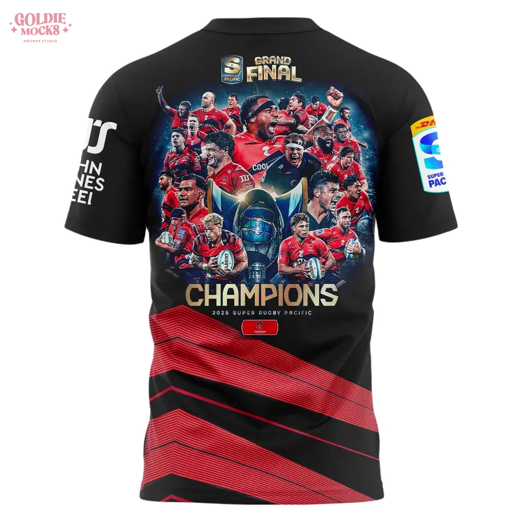 Crusaders 2025 Super Rugby Pacific Champions T-Shirt Crusaders 2025 Super Rugby Pacific Champions T-Shirt