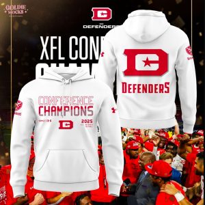 DC Defenders XFL Conference 2025 Champions White Hoodie