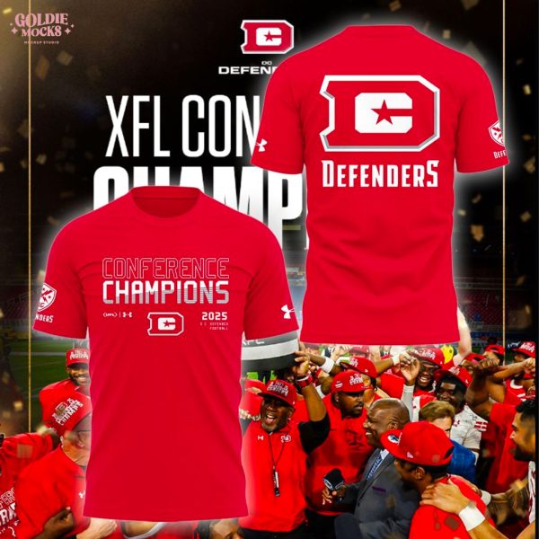 DC Defenders XFL Conference 2025 Champions White Red Shirt