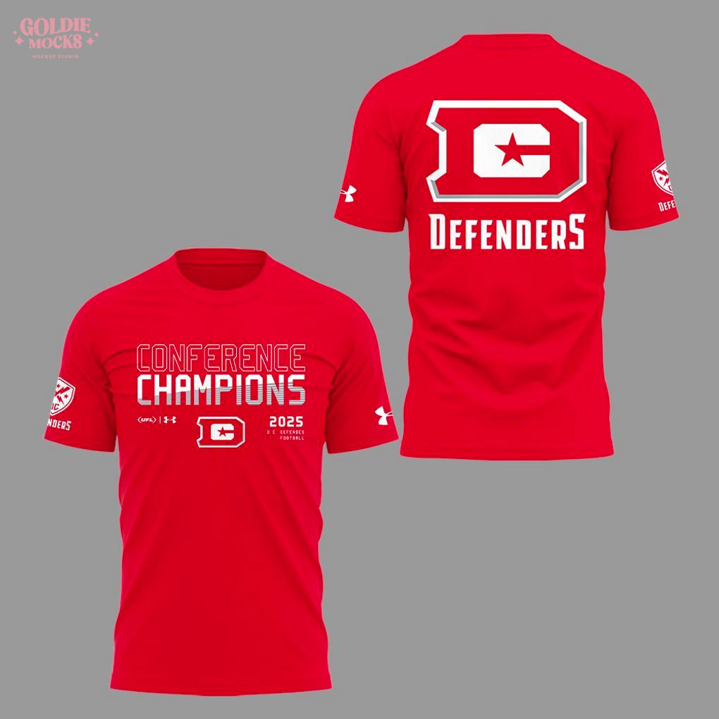 DC Defenders XFL Conference 2025 Champions White Red Shirt DC Defenders XFL Conference 2025 Champions White Red Shirt