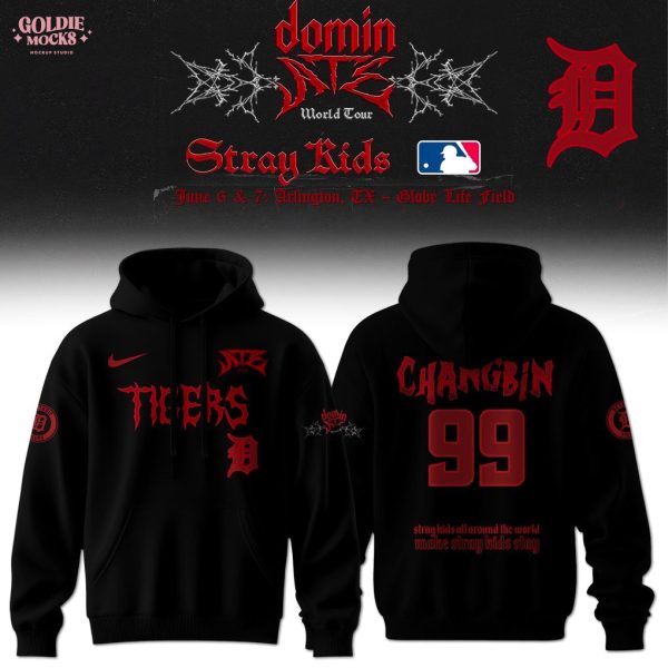 Detroit Tigers x Stray Kids Dominate World Tour 2025 All Team Hoodie