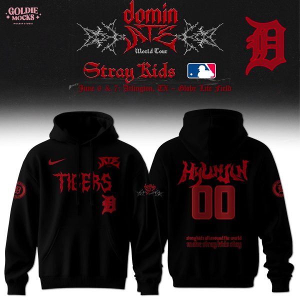 Detroit Tigers x Stray Kids Dominate World Tour 2025 All Team Hoodie