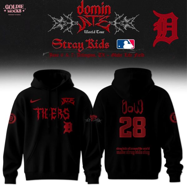 Detroit Tigers x Stray Kids Dominate World Tour 2025 All Team Hoodie