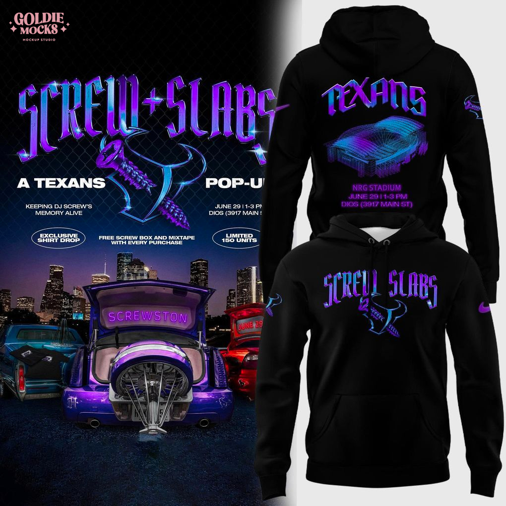 DJ Screw x Houston Texans Exclusive For Fans 2025 Hoodie DJ Screw x Houston Texans Exclusive For Fans 2025 Hoodie