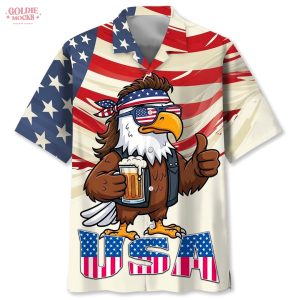 Eagle Independence Day USA 2025 Hawaiian Shirt