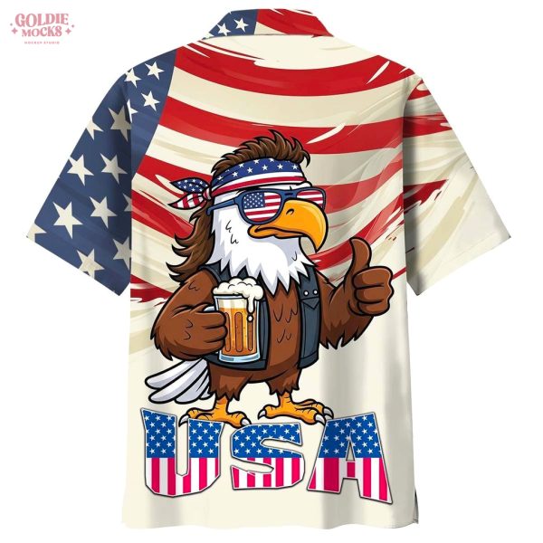 Eagle Independence Day USA 2025 Hawaiian Shirt