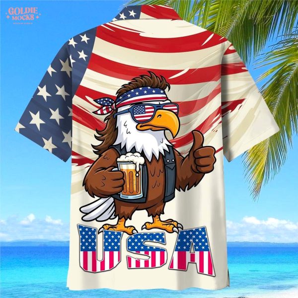 Eagle Independence Day USA 2025 Hawaiian Shirt